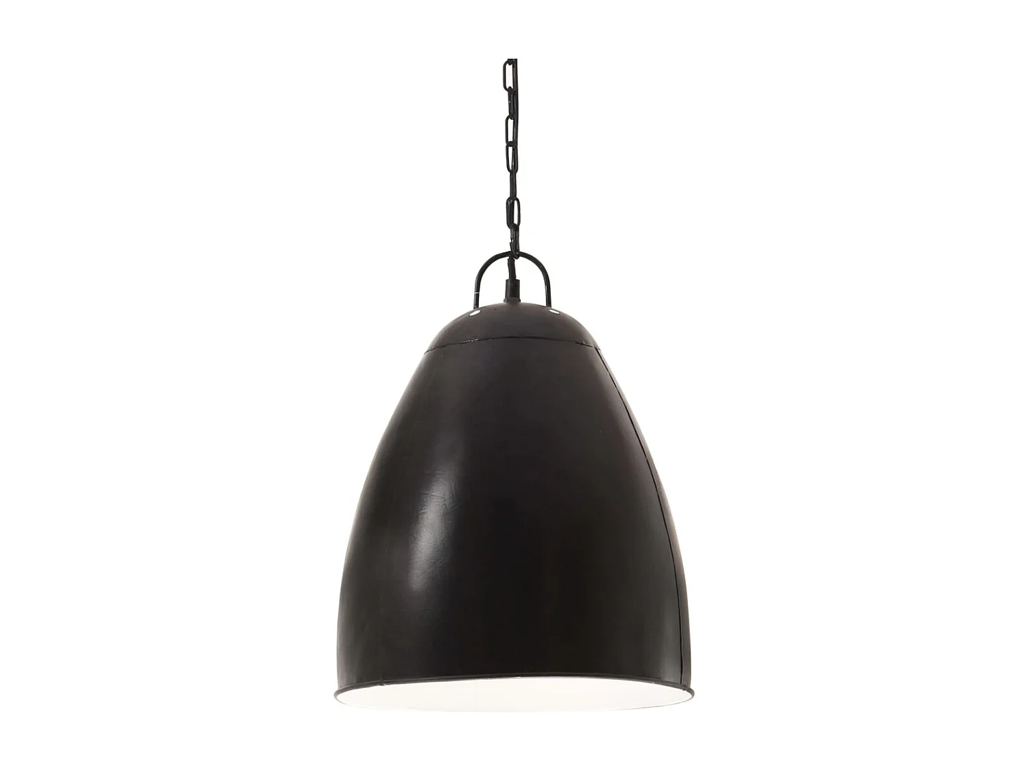 Lámpara colgante industrial redonda 25 W negra 32 cm E27