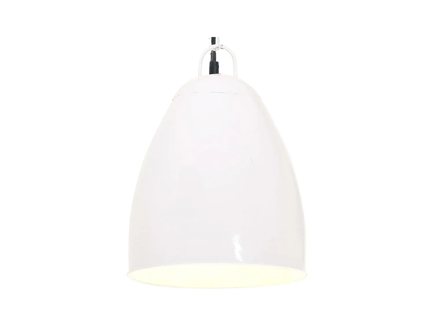 vidaXL Lampe suspendue industrielle 25 W Blanc Rond 32 cm E27