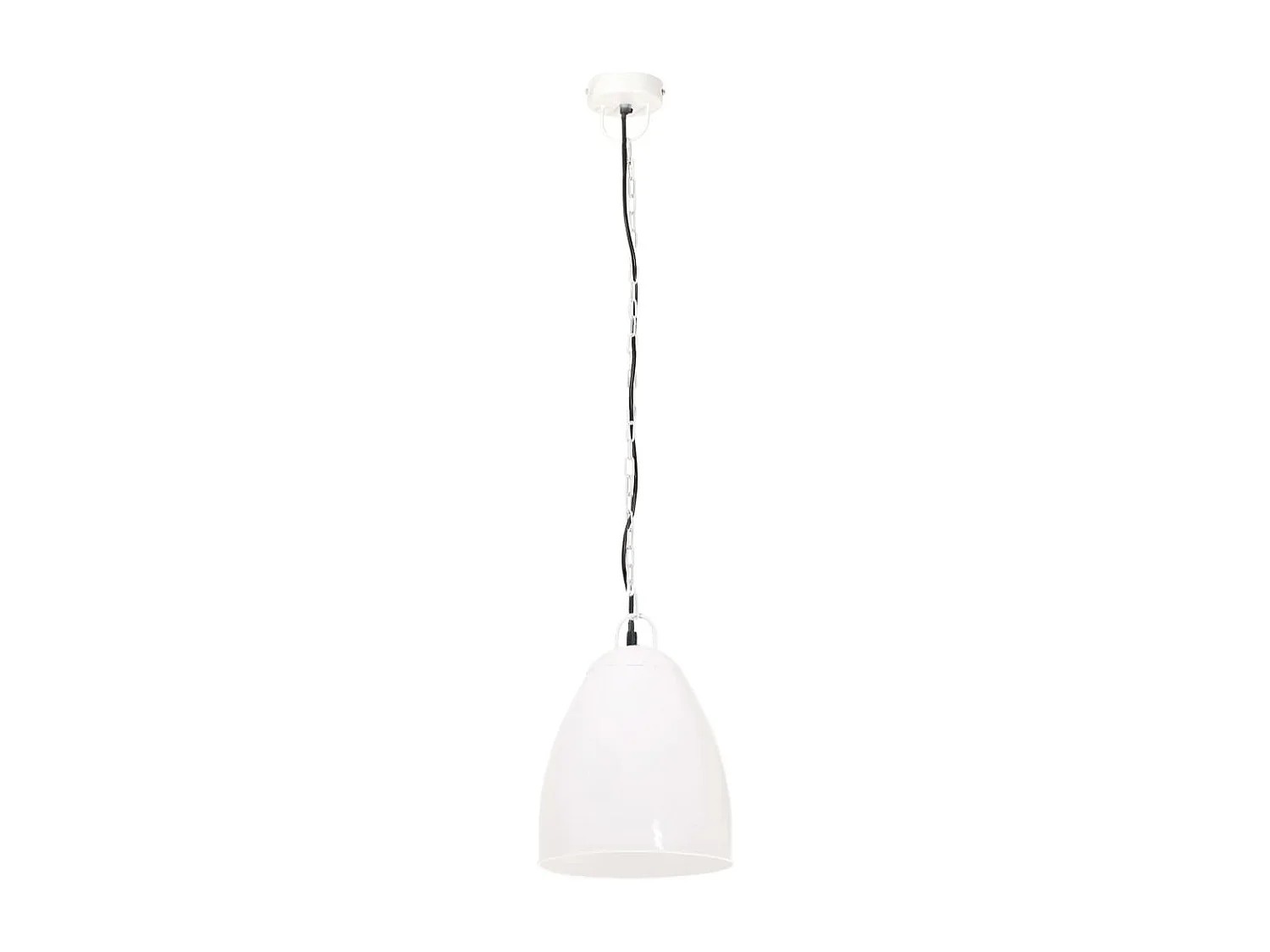 vidaXL Lampe suspendue industrielle 25 W Blanc Rond 32 cm E27