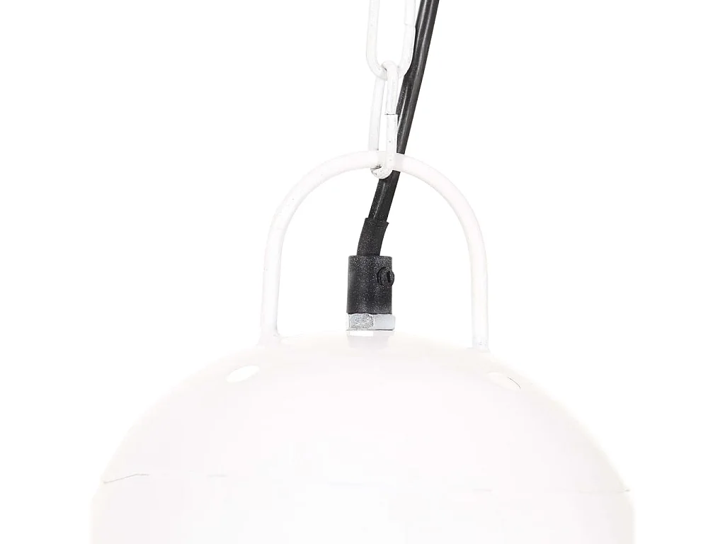 vidaXL Lampe suspendue industrielle 25 W Blanc Rond 32 cm E27