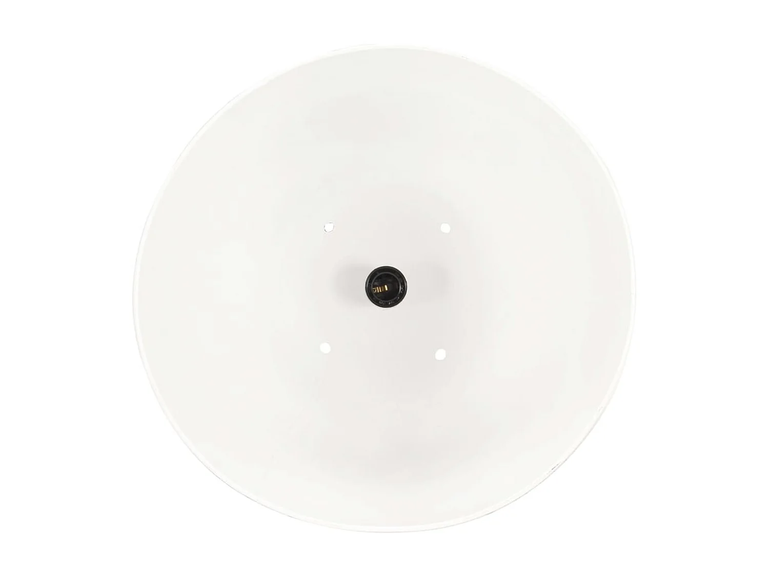 Lámpara colgante industrial redonda 25 W blanca 32 cm E27