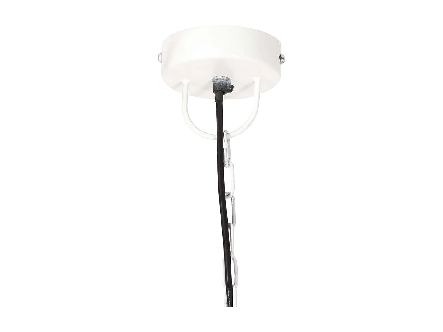 vidaXL Lampe suspendue industrielle 25 W Blanc Rond 32 cm E27