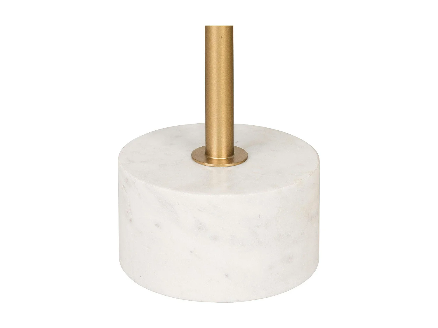 Bout de canapé design en marbre avec plateau doré Ø51 cm TALLINN