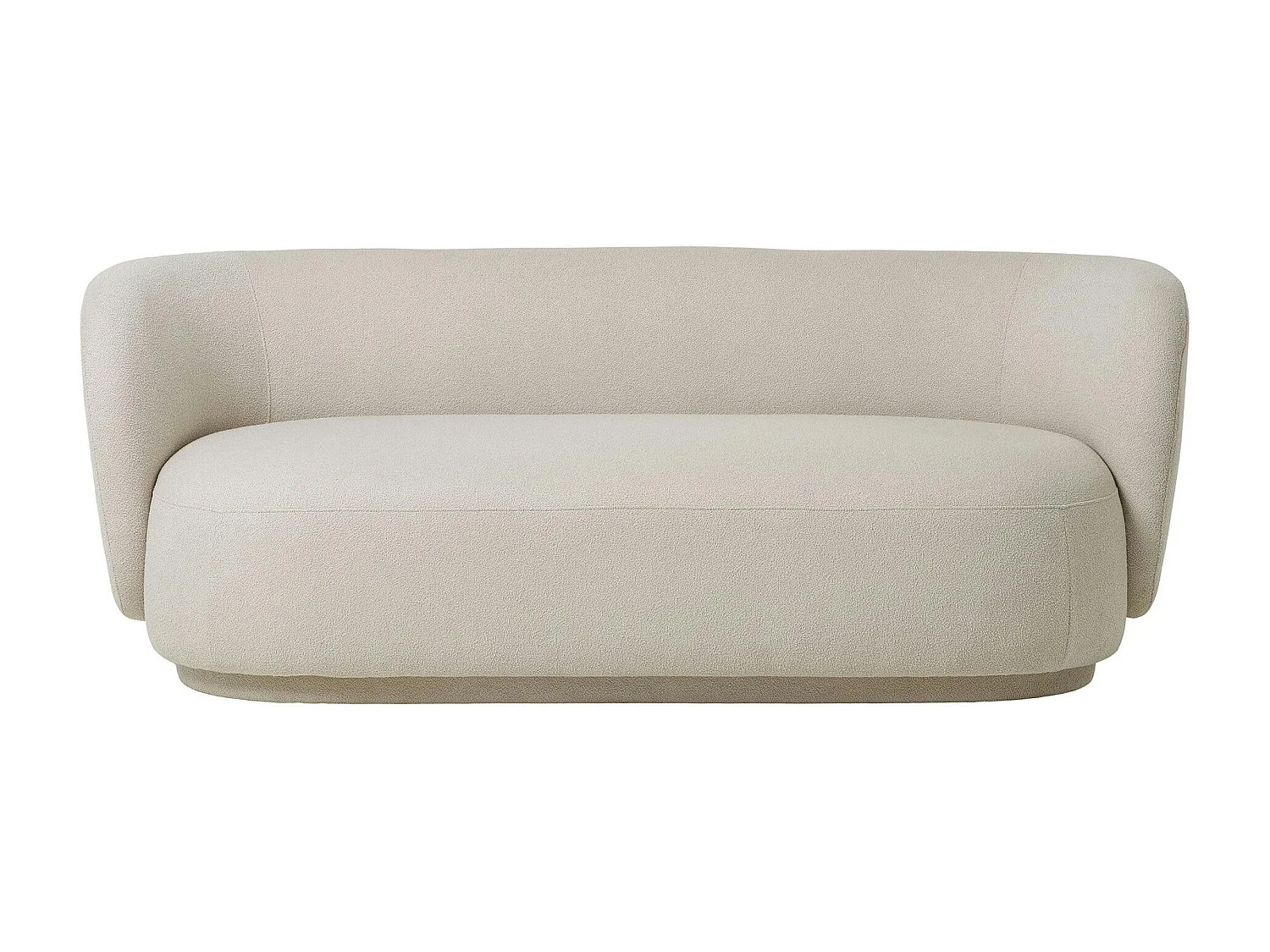 Canapé 2 places 1/2 sable - forme arrondie BERLIN