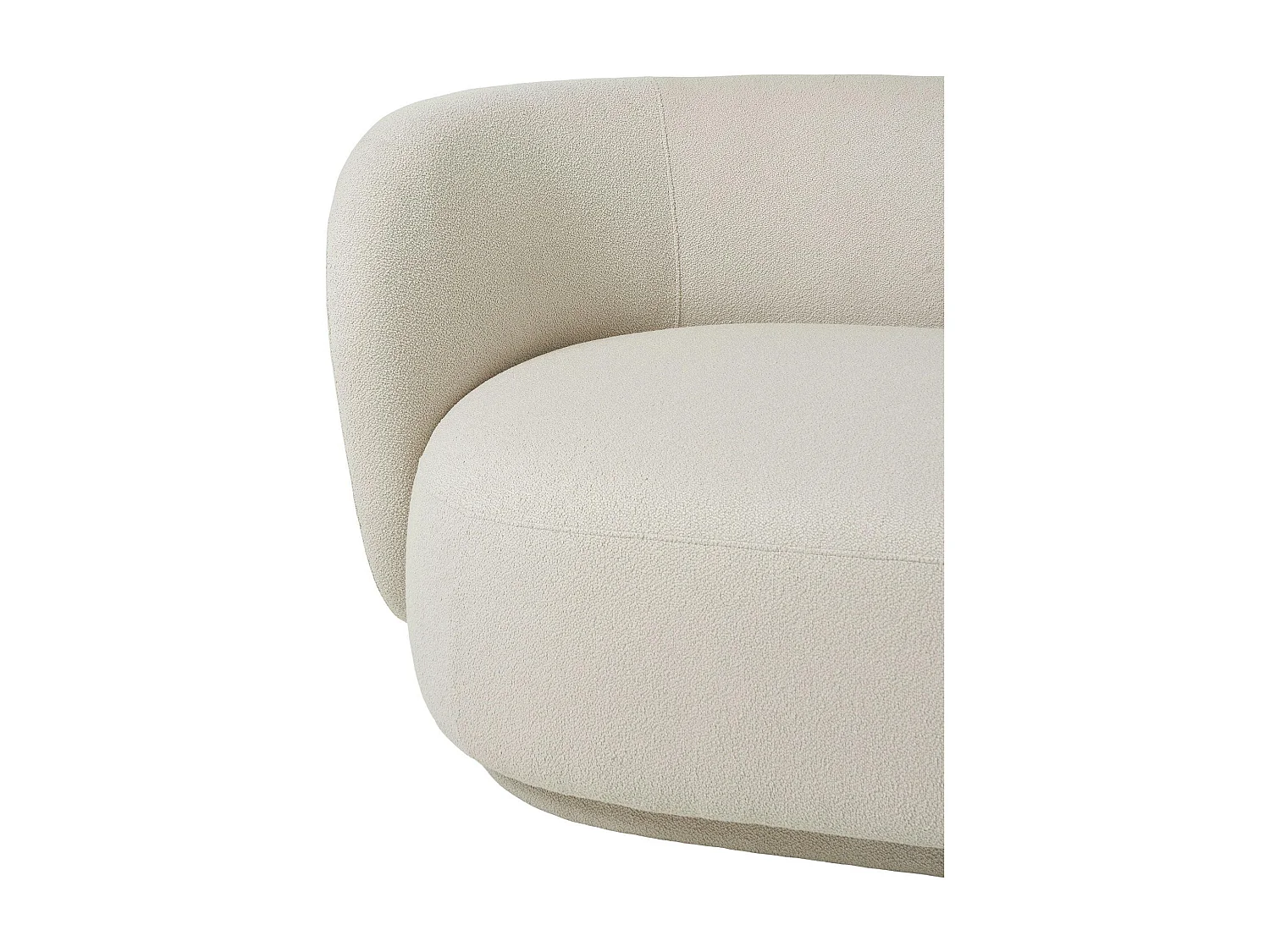 Canapé 2 places 1/2 sable - forme arrondie BERLIN