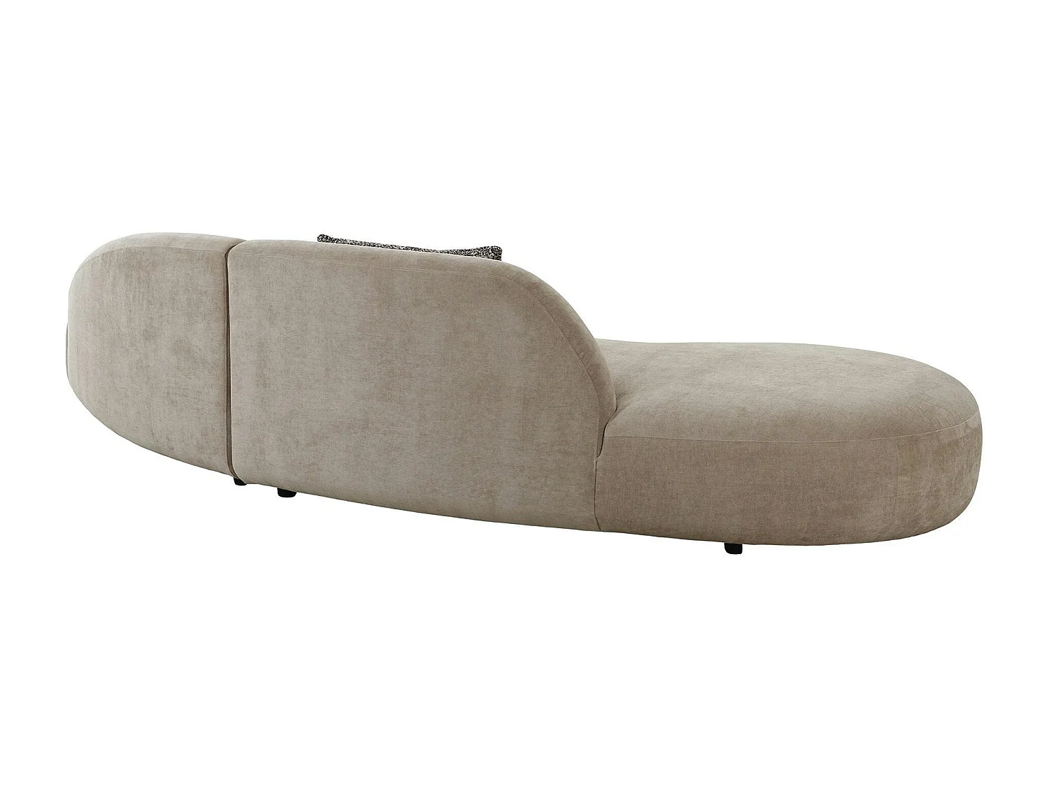 Canapé 4 places design - écru, forme arrondie BERLIN