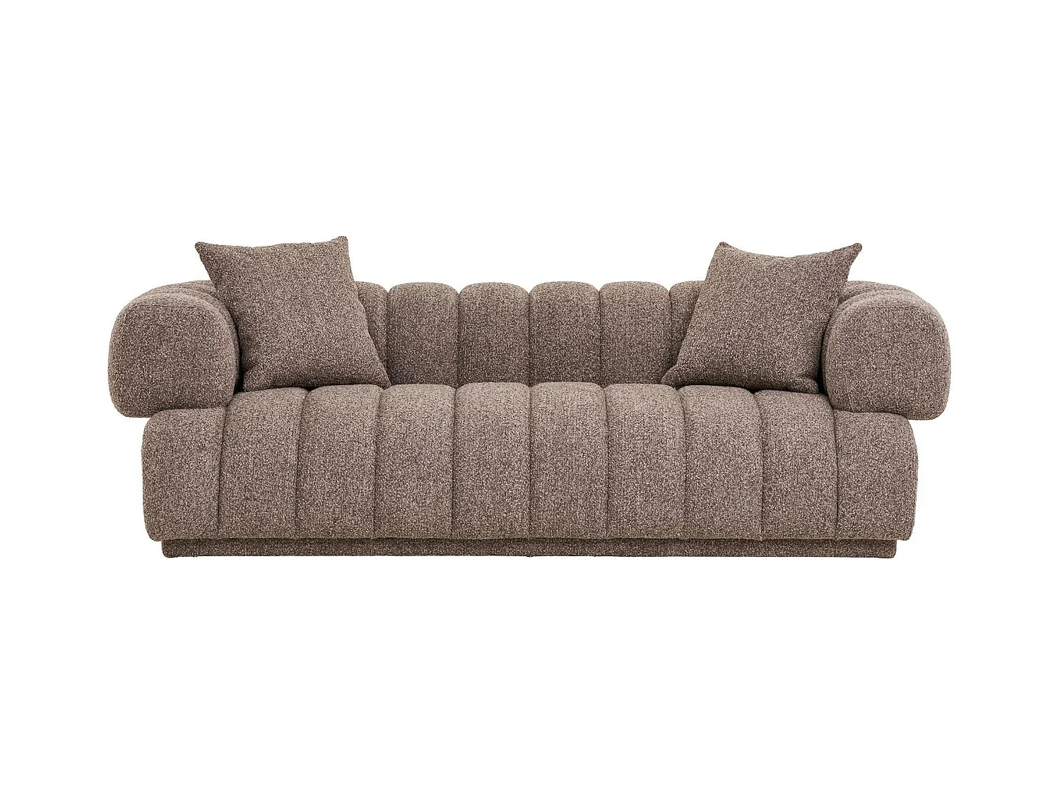 Canapé 3 places marron - forme arrondie BERLIN