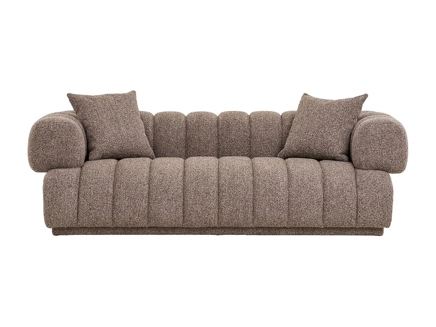 Canapé 3 places marron - forme arrondie BERLIN