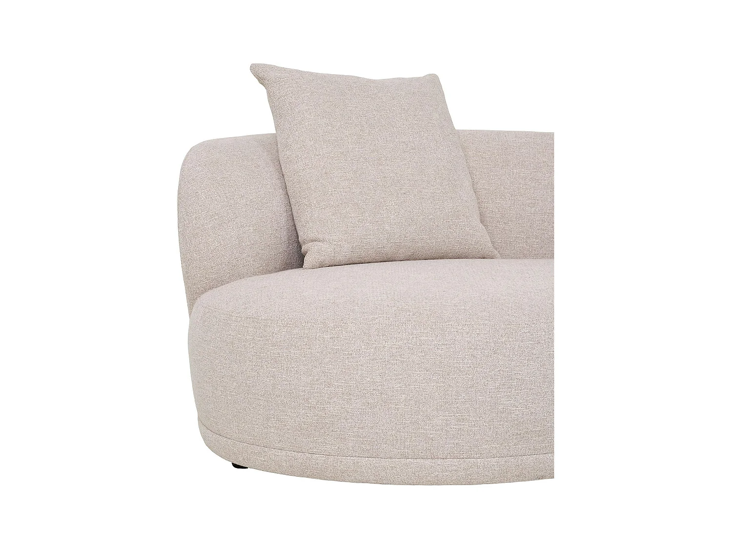 canapé 4 places arrondi - sable, méridienne droite BERLIN