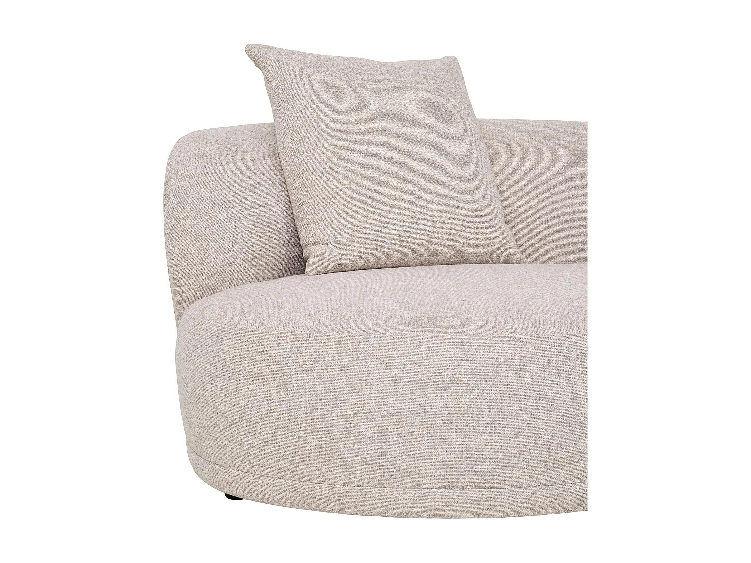 canapé 4 places arrondi - sable, méridienne droite BERLIN