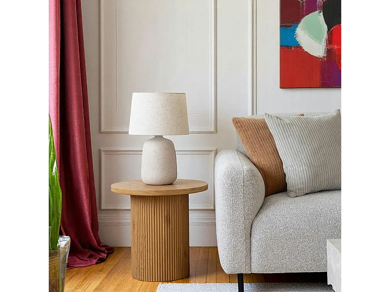 Canapé d'angle gris clair - 4 places, côté droit BERLIN