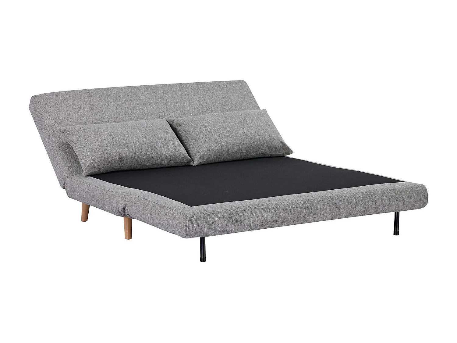 Canapé lit 2 places gris BERLIN
