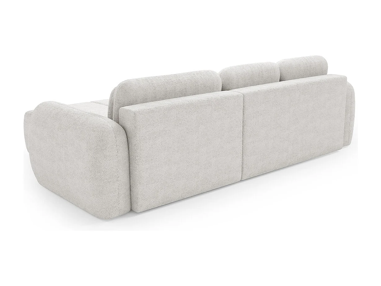 Canapé d'angle réversible et convertible 3 places avec coffre Cesar Blanc