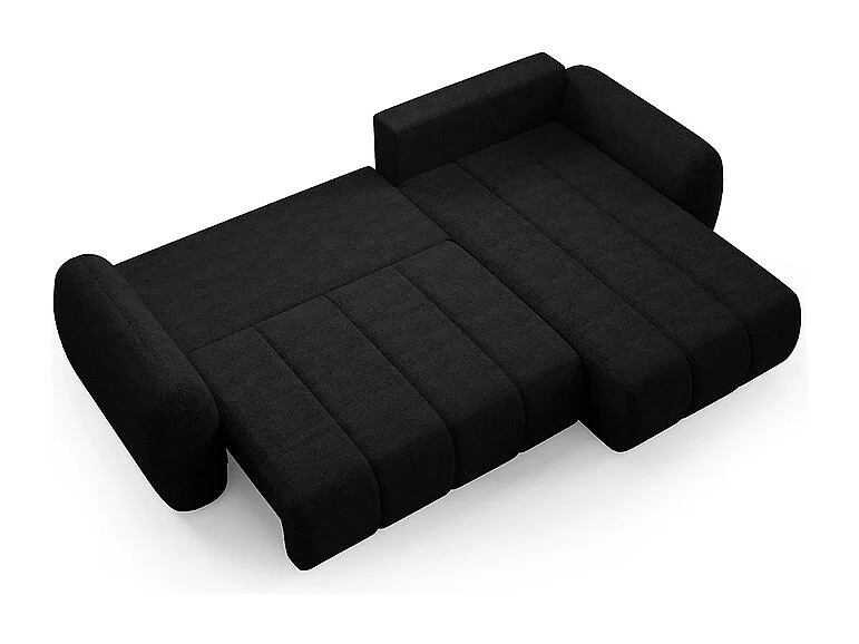 Canapé d'angle réversible et convertible 3 places avec coffre Cesar Noir