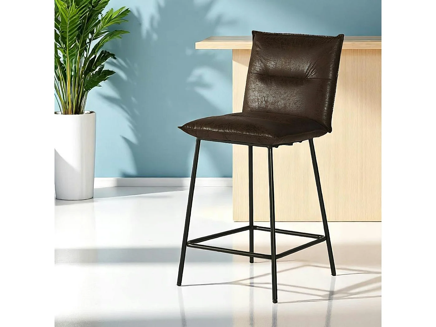 Chaise îlot central havane MALMOE (lot de 2)