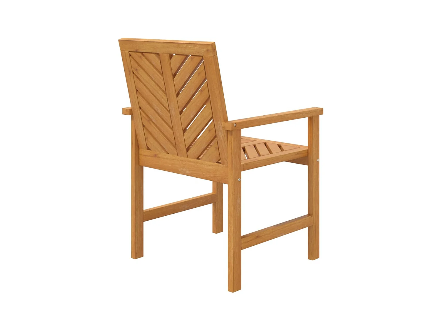 Chaises à manger de jardin lot de 2 bois massif d'acacia