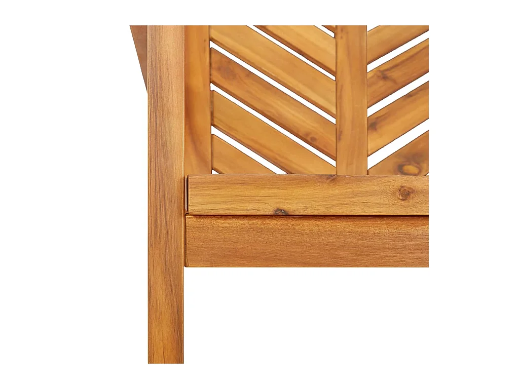 Chaises à manger de jardin lot de 2 bois massif d'acacia