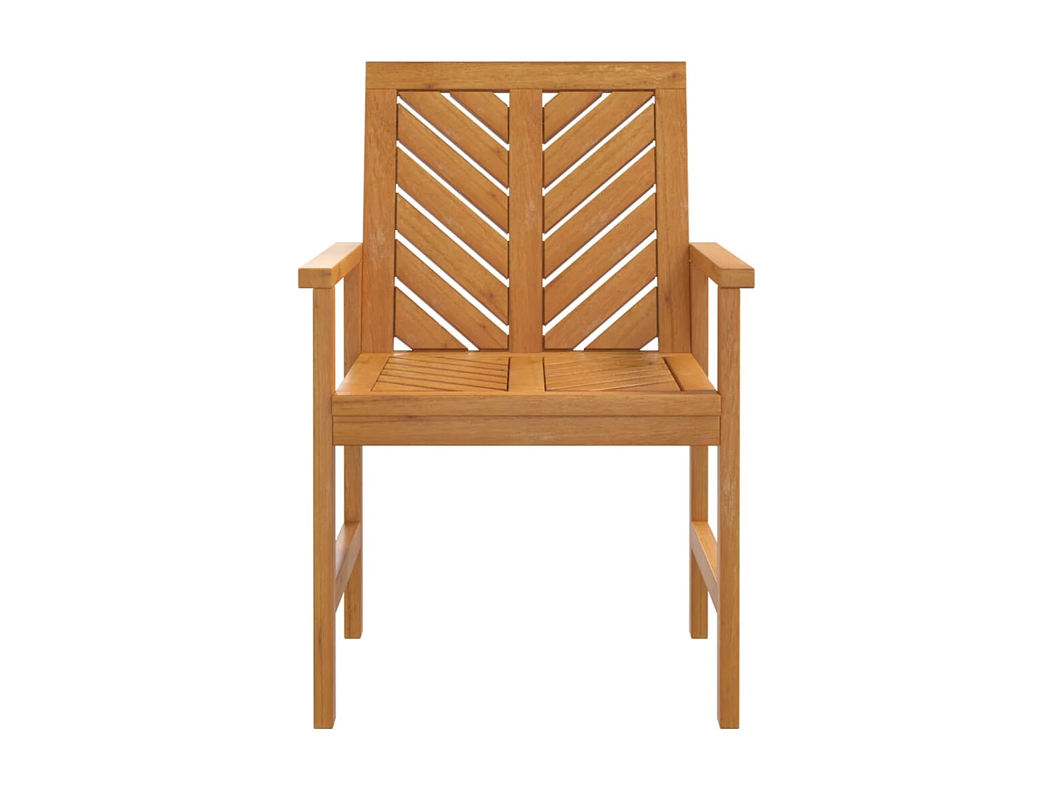 Chaises à manger de jardin lot de 2 bois massif d'acacia