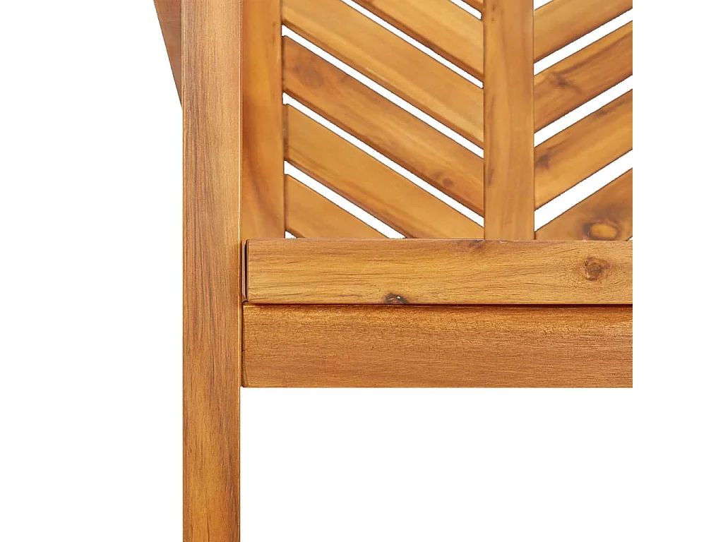 Chaises à manger de jardin lot de 2 bois massif d'acacia