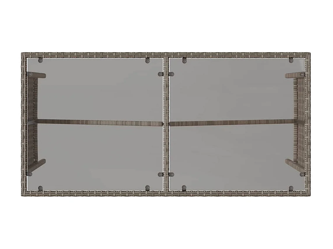 Ensemble à manger de jardin 3 pcs coussins gris résine tressée