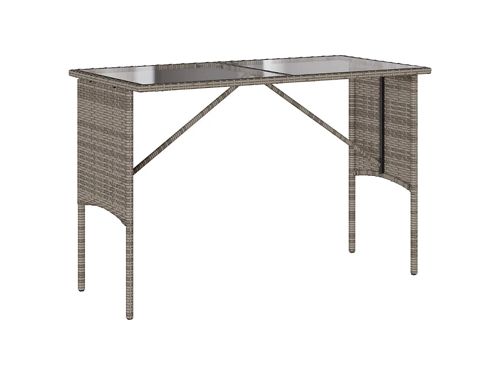 3-delige Tuinset met kussens poly rattan grijs