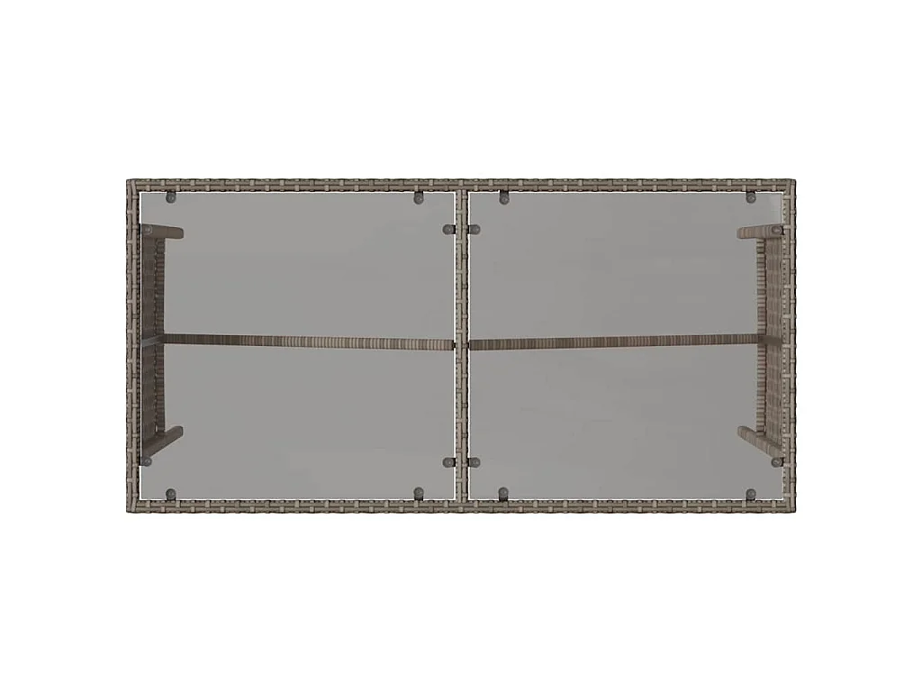 3-delige Tuinset met kussens poly rattan grijs
