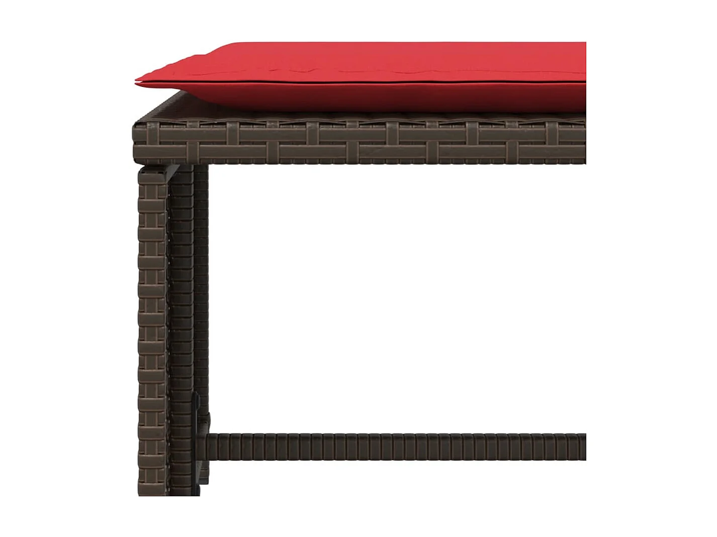 Chaise de jardin avec tabouret marron résine tressée