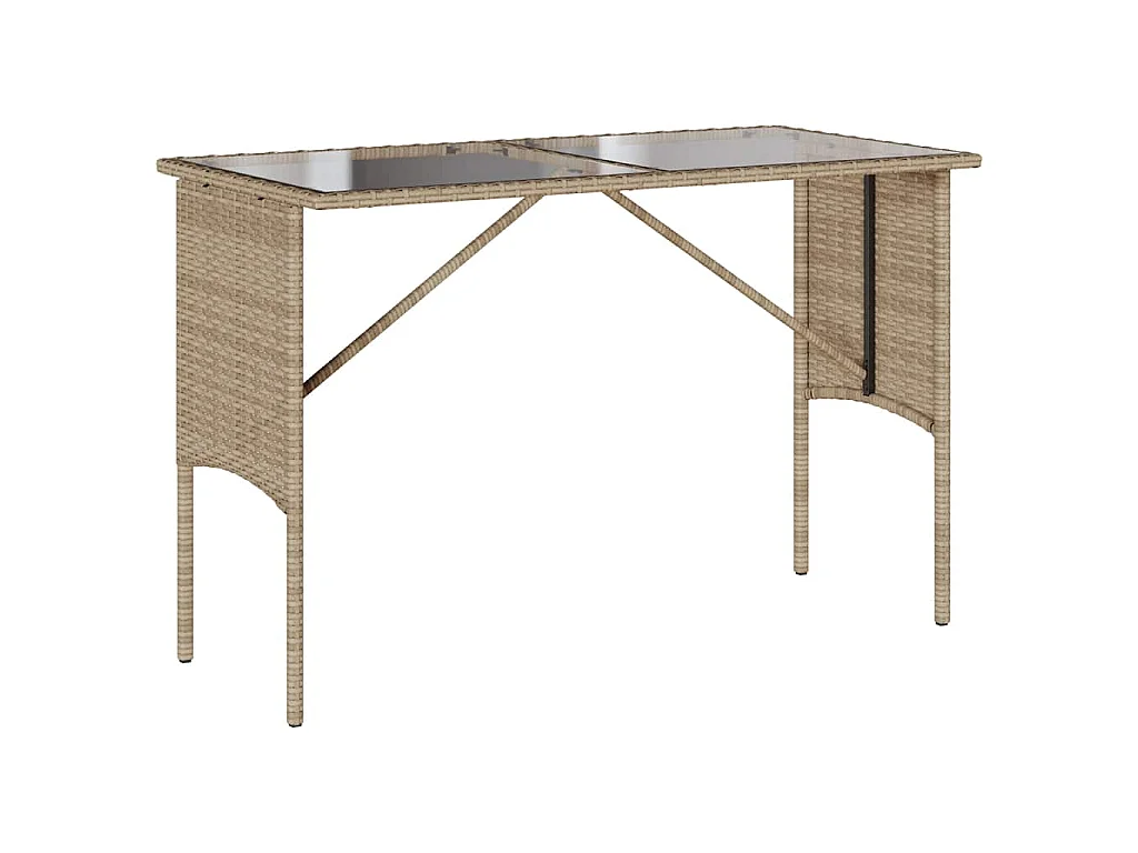 3-delige Tuinset met kussens poly rattan beige
