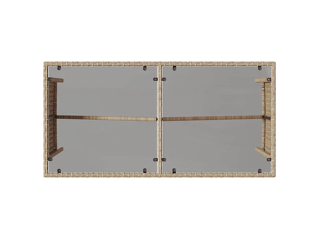 3-delige Tuinset met kussens poly rattan beige