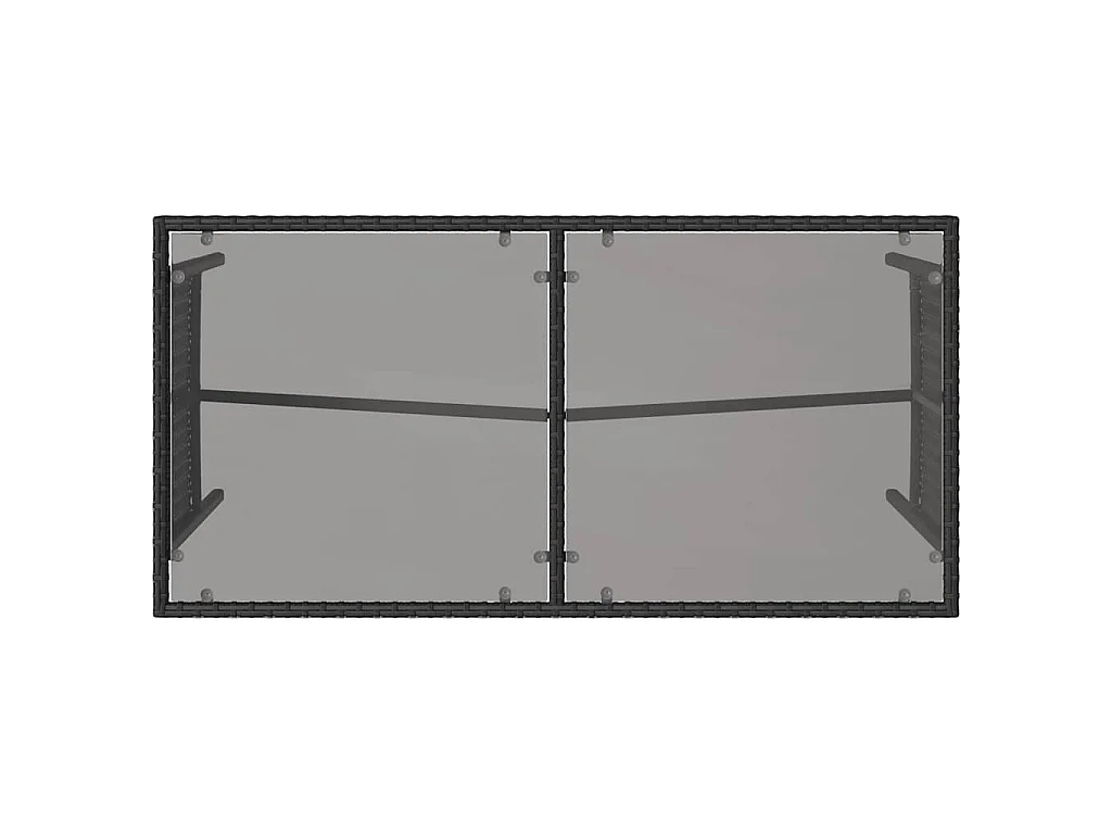 3-delige Tuinset met kussens poly rattan zwart