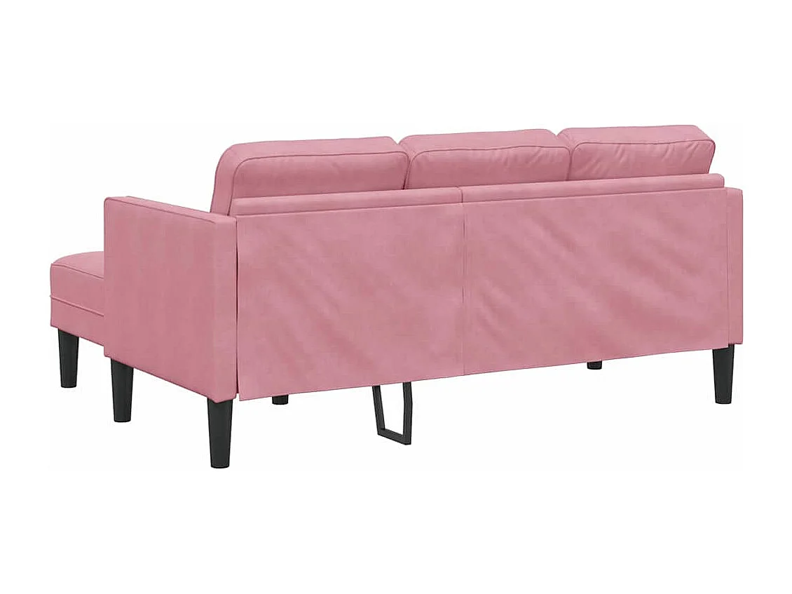 Ensemble de Canapés avec coussin 2 pcs Rose Polyester