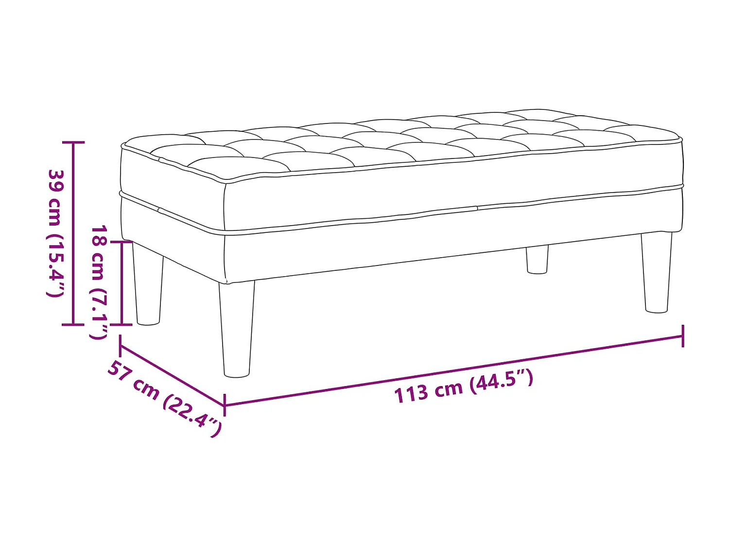 Bankstel met kussen 2 pcs Blauw Polyester