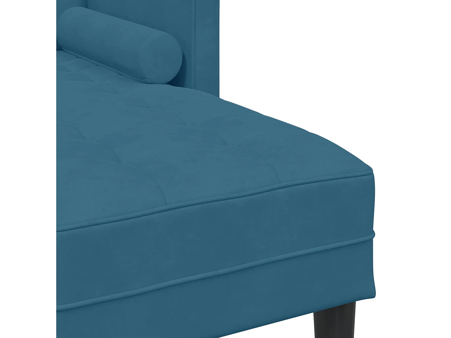 Ensemble de Canapés avec coussin 2 pcs Bleu Polyester