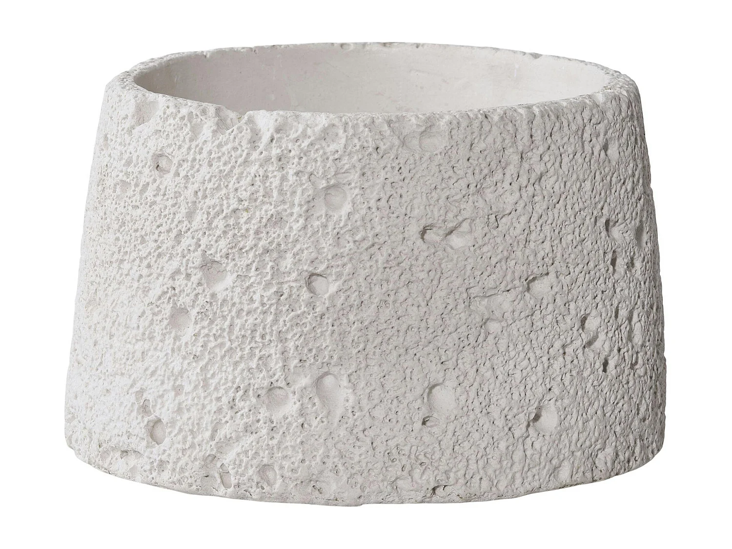 Bougeoir déco en ciment (lot de 2) - gris, formes coupelles basses