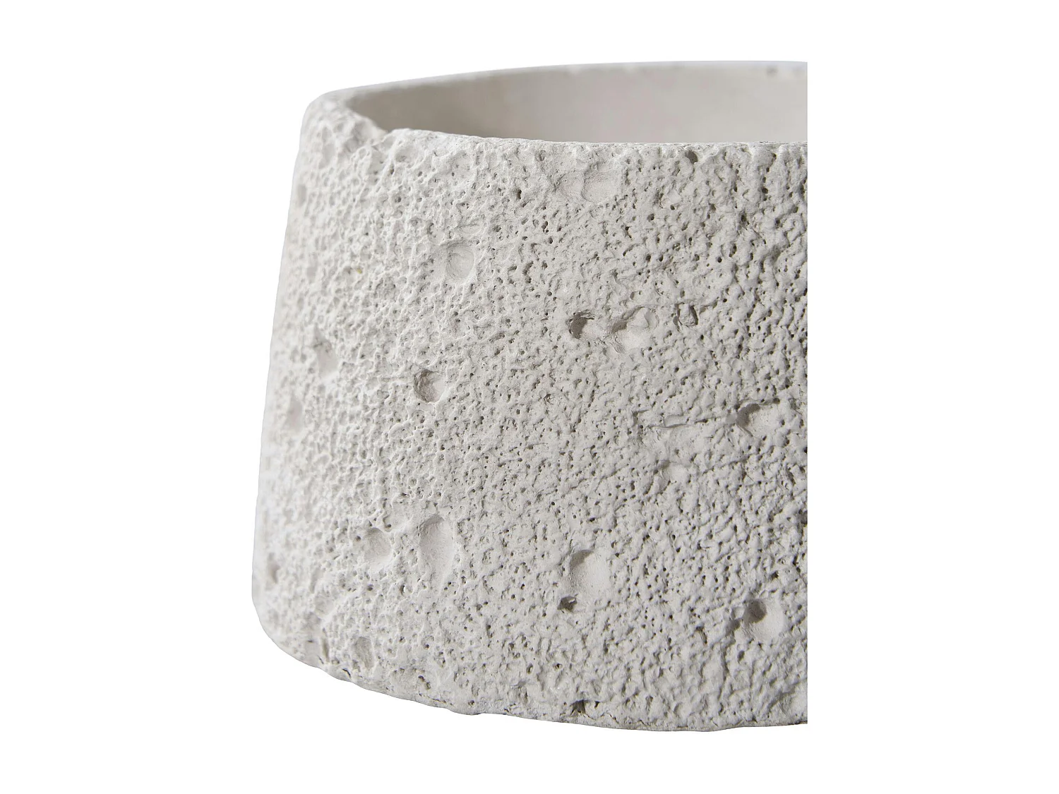 Bougeoir déco en ciment (lot de 2) - gris, formes coupelles basses