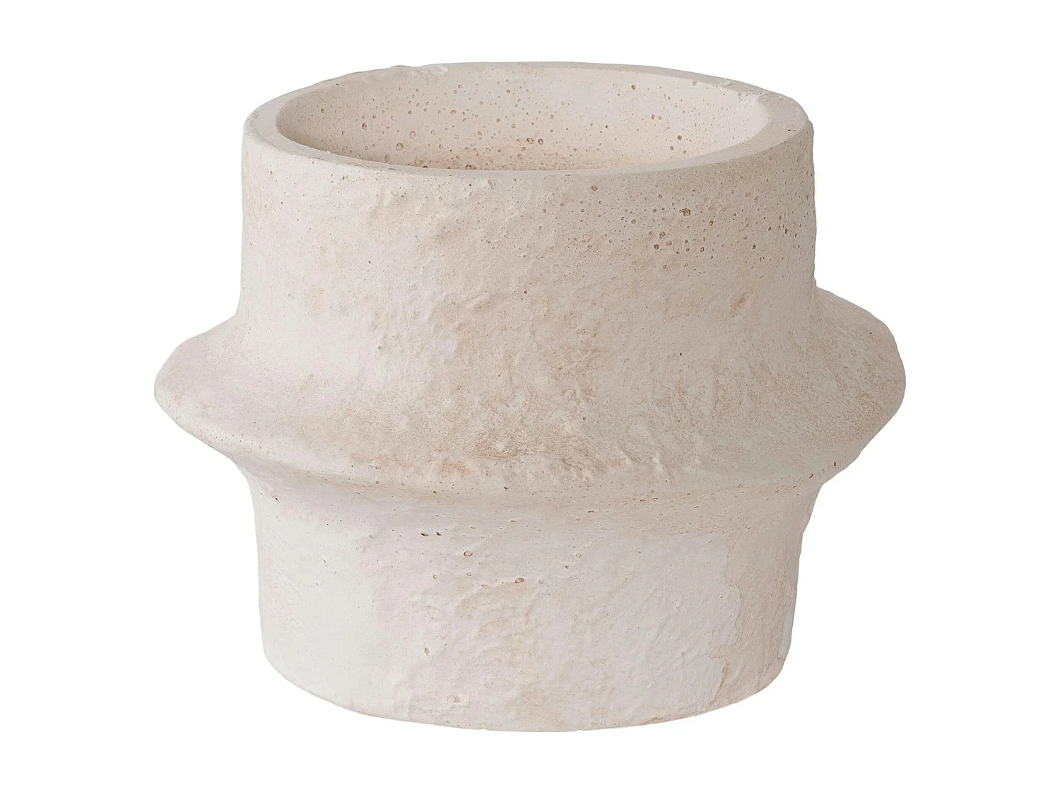 Bougeoir en ciment brut (lot de 2) - design organique, 2 hauteurs