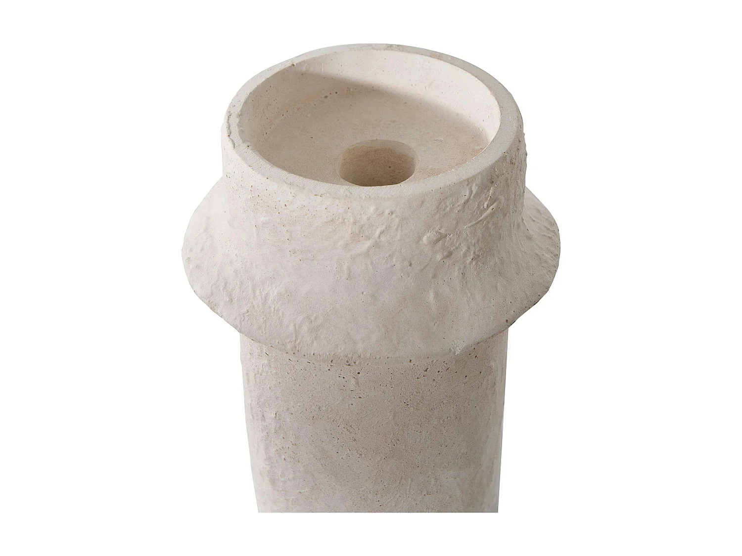 Bougeoir en ciment brut (lot de 2) - design organique, 2 hauteurs