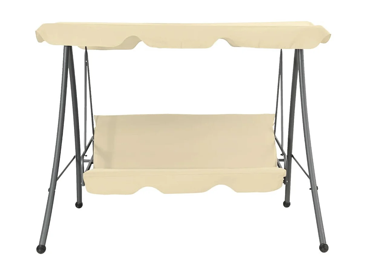 Hollywoodschaukel mit Sonnendach Sandweiß