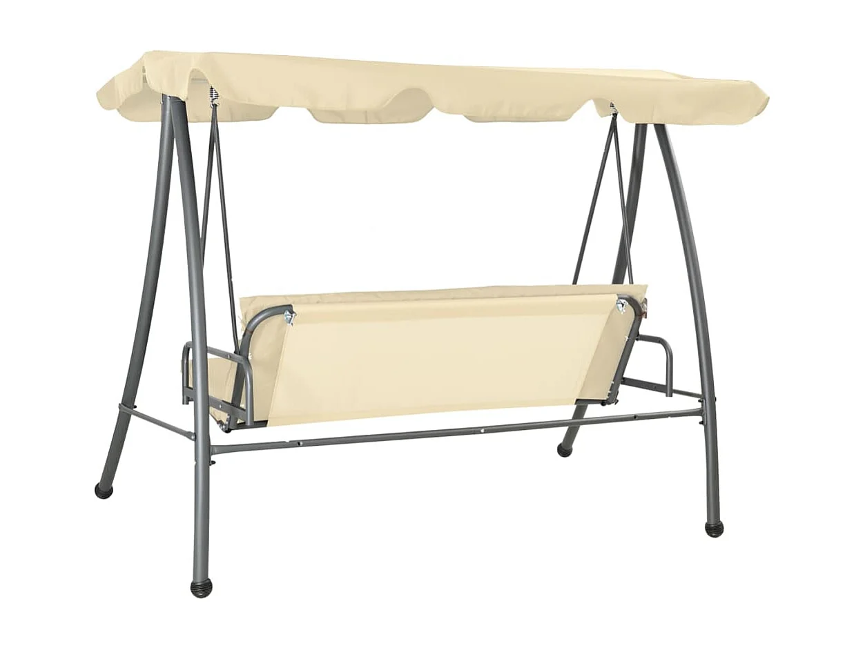 Hollywoodschaukel mit Sonnendach Sandweiß