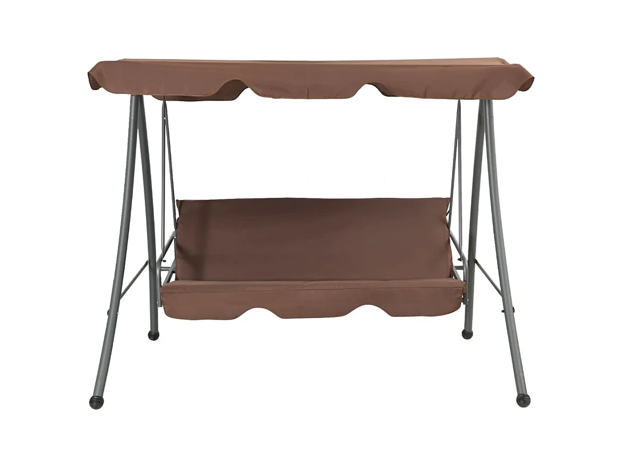 Banco columpio de exterior con dosel color café