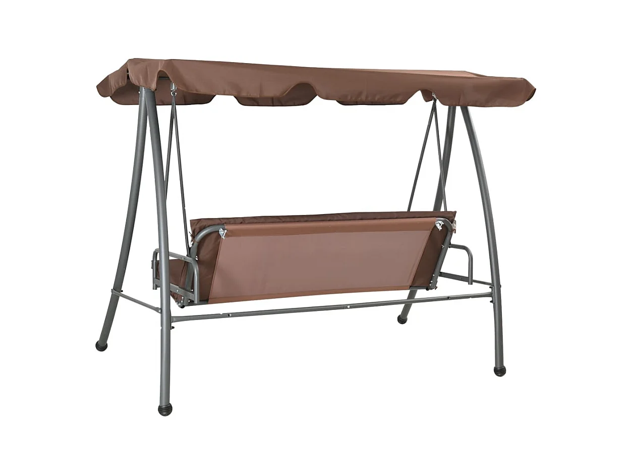 Banco columpio de exterior con dosel color café