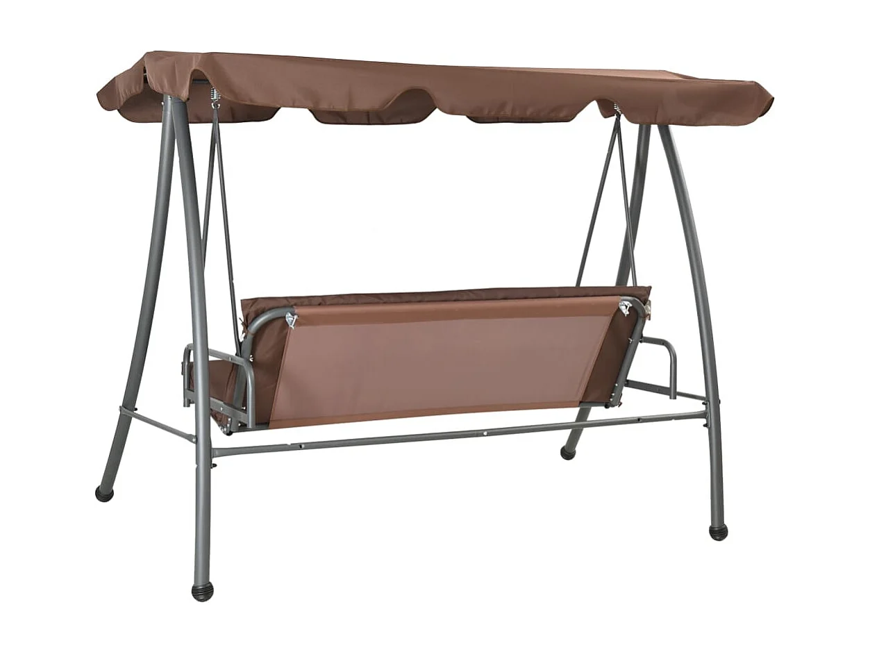 Hollywoodschaukel mit Sonnendach Kaffeebraun