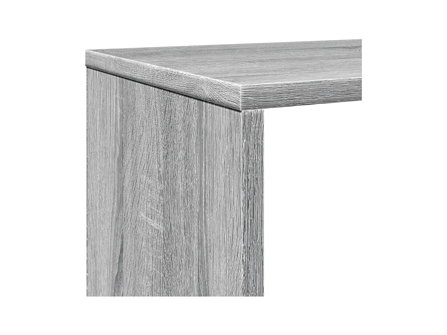 Bibliothèque sonoma gris 132x29x141,5 cm bois d'ingénierie