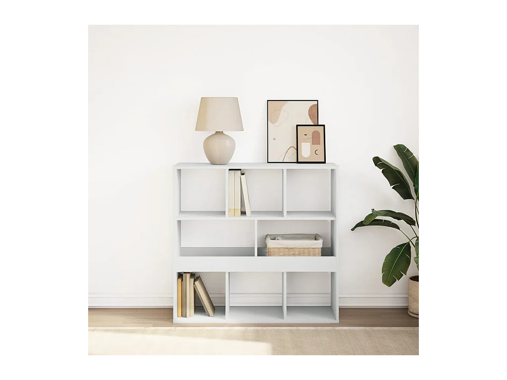 Bücherregal/Raumteiler Weiß 100x33x94,5 cm