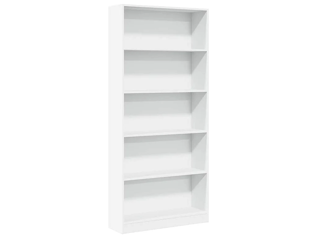 Libreria Bianca 80x24x176 cm in Legno Multistrato