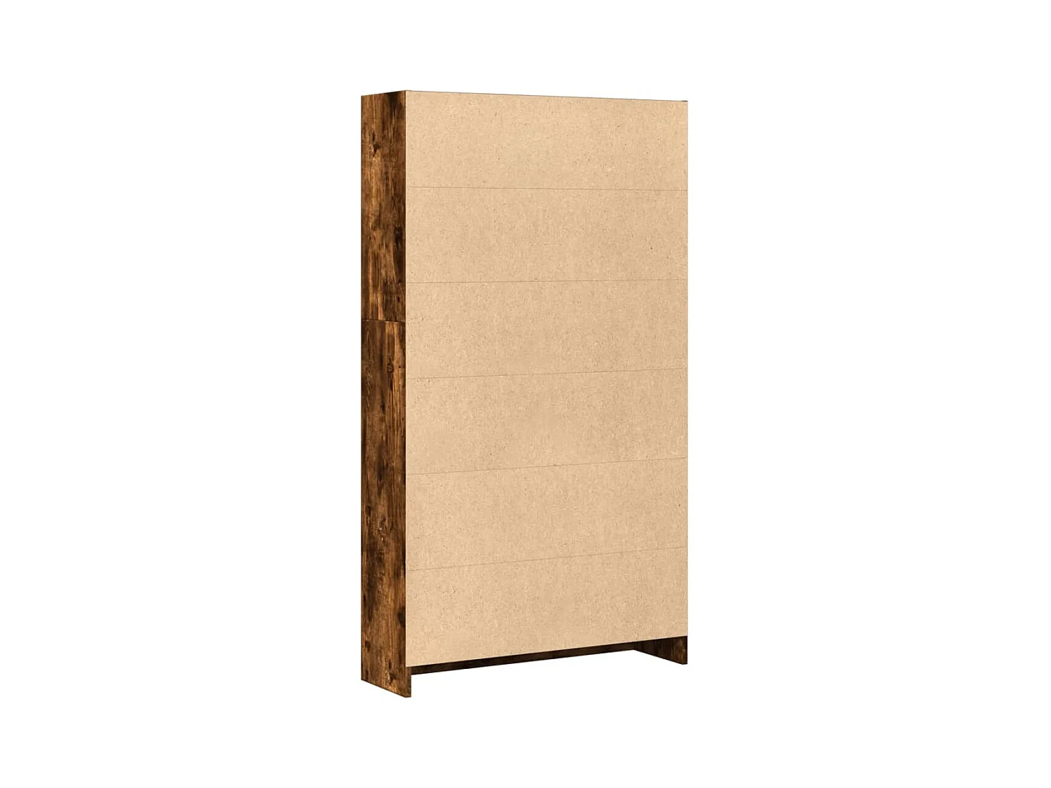 Bibliothèque chêne fumé 80x24x143 cm bois d'ingénierie