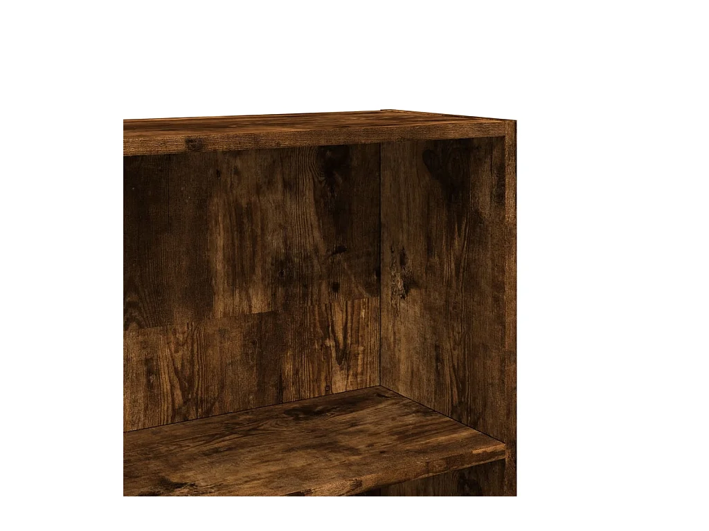 Bibliothèque chêne fumé 80x24x143 cm bois d'ingénierie