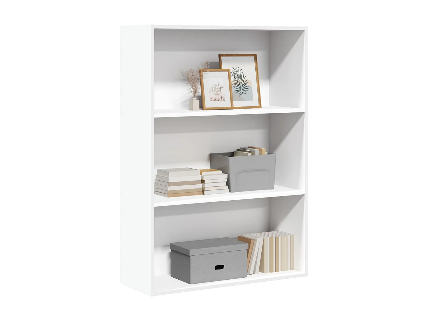 Libreria Bianca 80x30x114 cm in Legno Multistrato