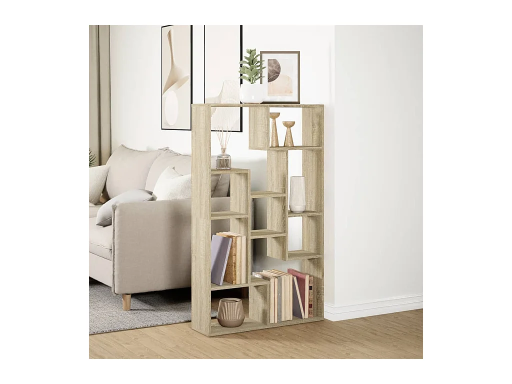 Bibliothèque chêne sonoma 72x20x120 cm bois d'ingénierie