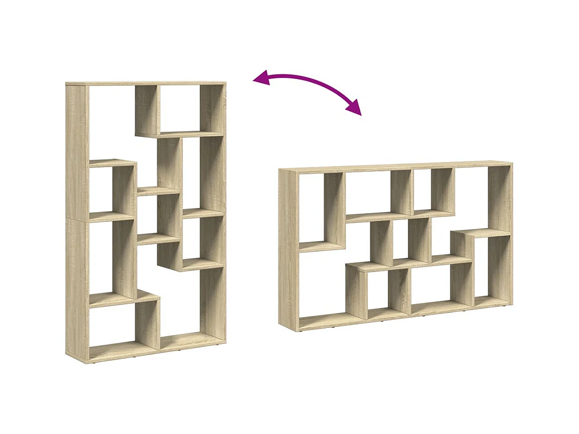Bibliothèque chêne sonoma 72x20x120 cm bois d'ingénierie